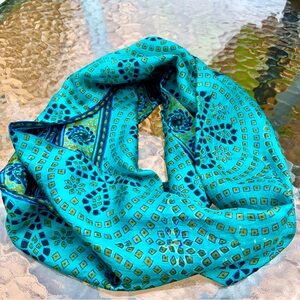 Vintage Silk Sari Infinity Scarf